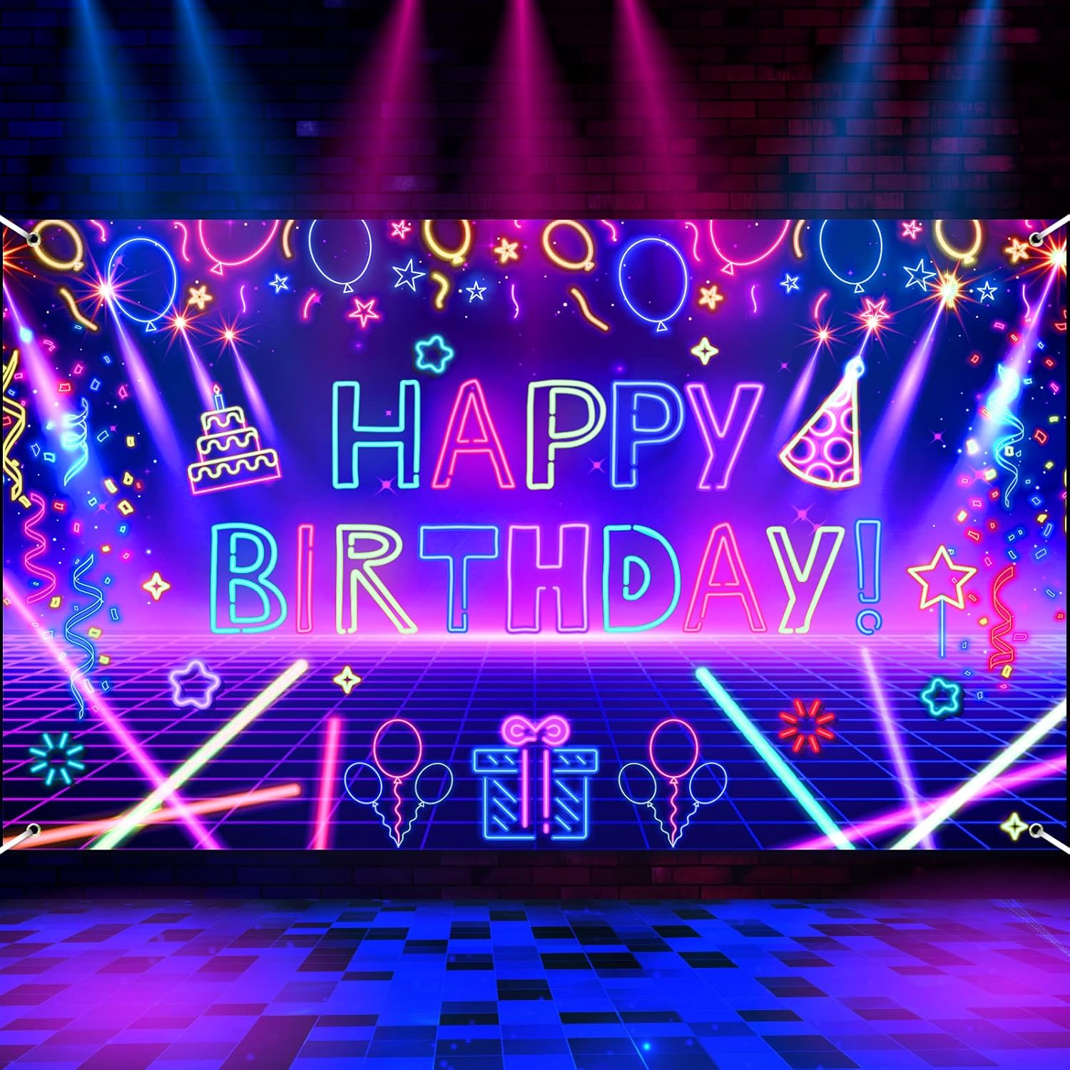Photography Backdrop Glow Neon - Let'S Party Event Supply avis et prix