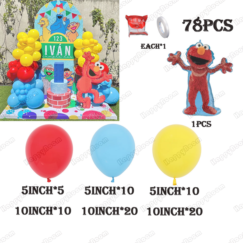 78pcs Sesame Street-themed Bal - Balloon Arch Kit avis et prix
