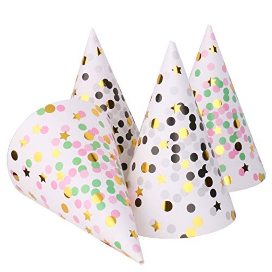 Boieo Gold Polka Dot Birthday  - Party Hat Cone avis et prix