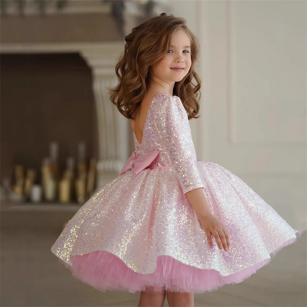 Glitter Pink Girl Dress Knee L - Birthday Sash Glitter avis et prix