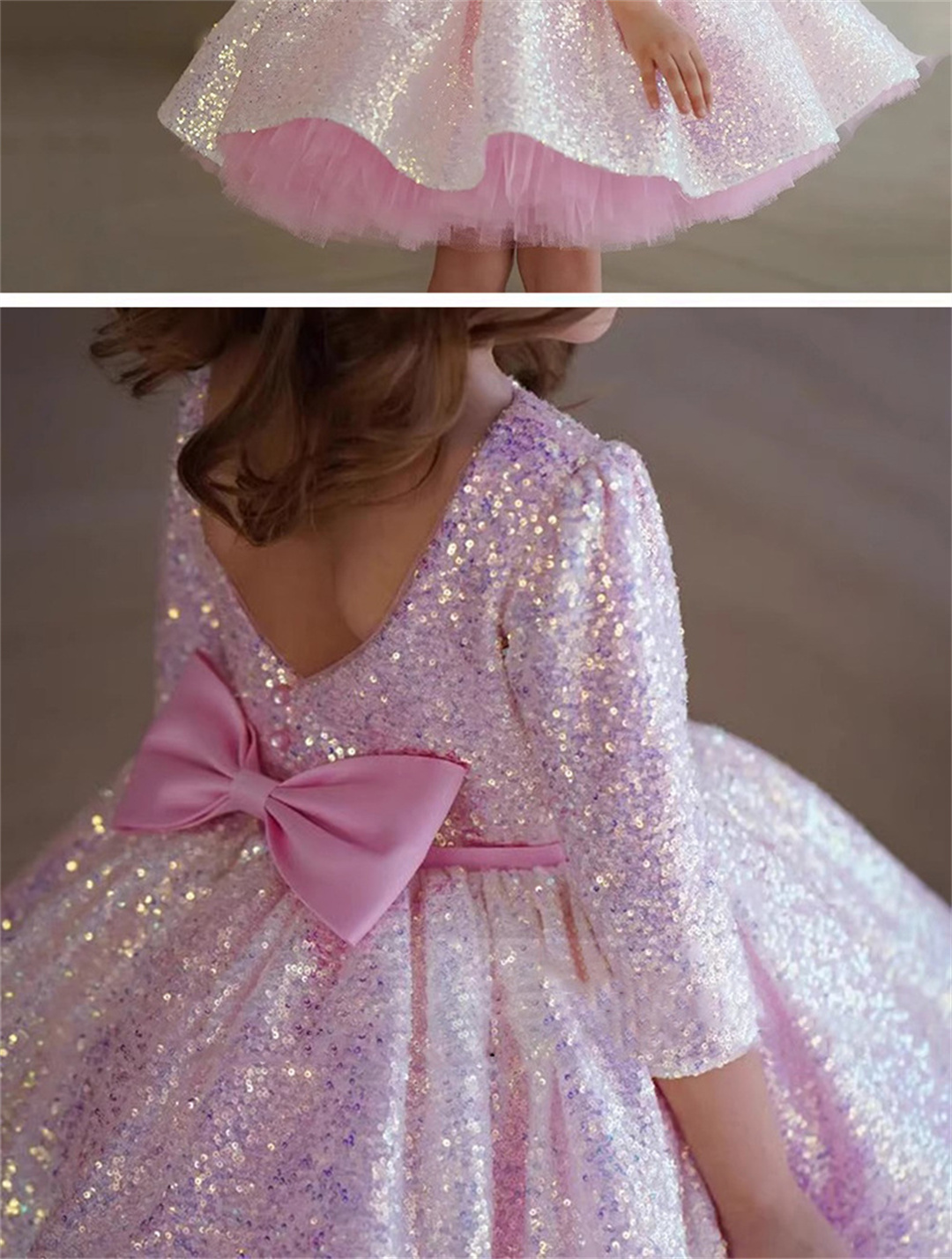 Glitter Pink Girl Dress Knee L - Birthday Sash Glitter avis et prix
