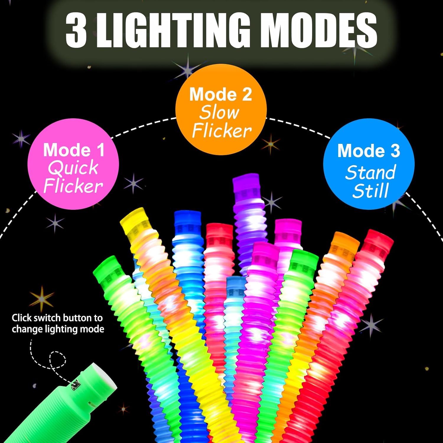 2/6/12 pcs LED Flash Pop Tubes - Cotton Candy Cone avis et prix