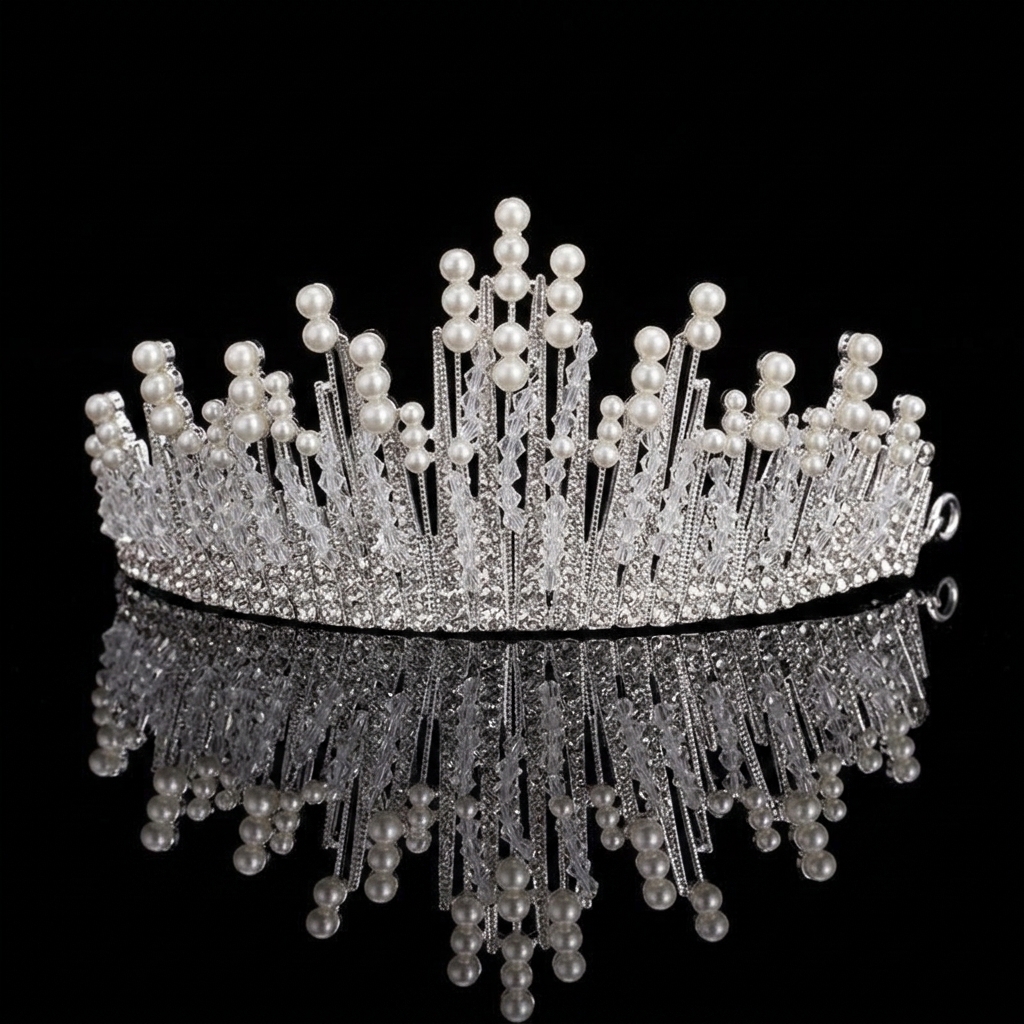 Bridal Pearl Crown Headpiece E - Event & Party Supply Photos avis et prix
