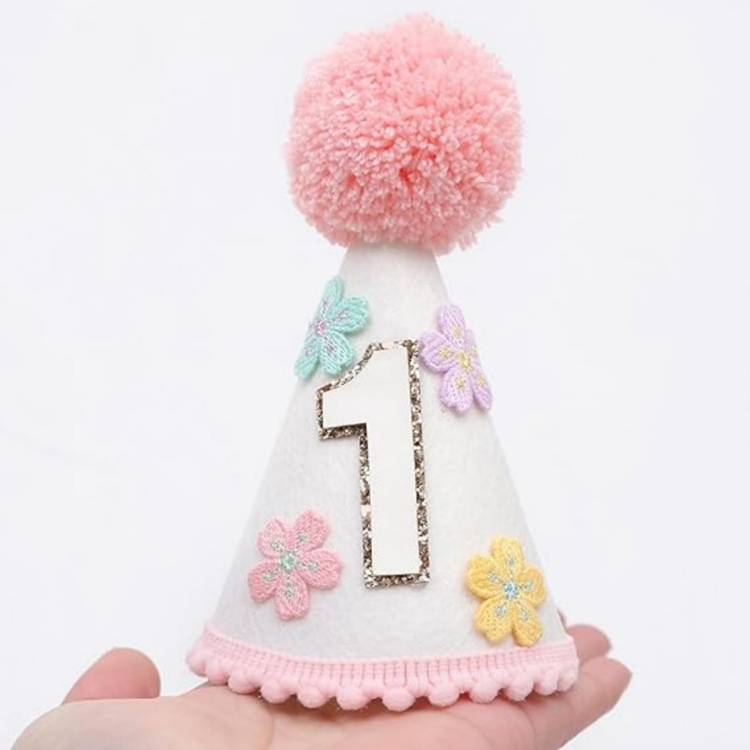 Colorful Floral Cone-Shaped Bi - Party Hat Cone avis et prix