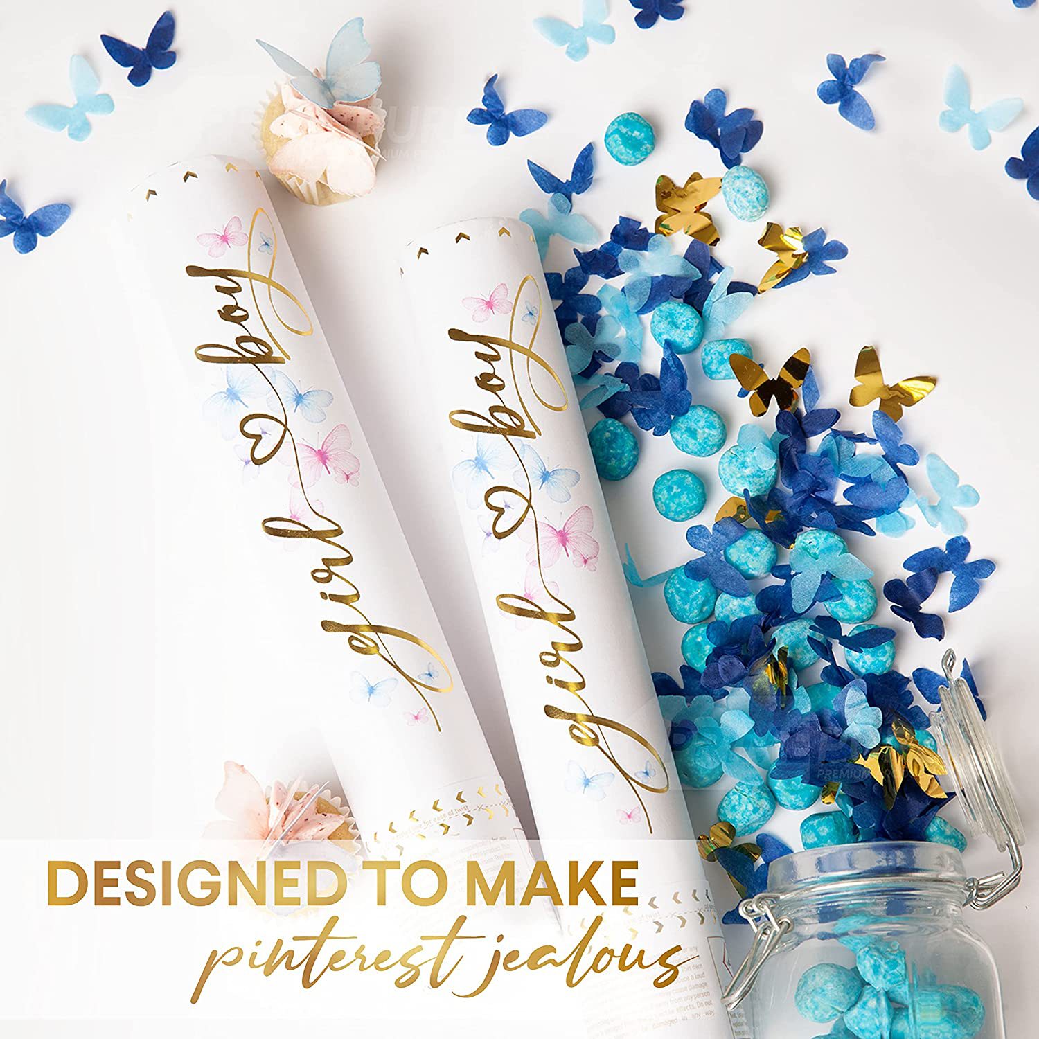 Gender reveal party confetti c - Confetti Cannon Tube avis et prix
