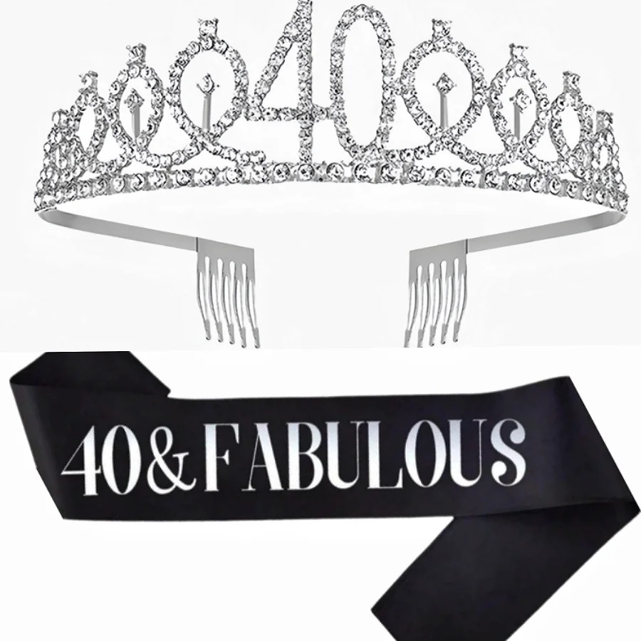 Glitter Silvery Birthday Tiara - Birthday Sash Glitter avis et prix