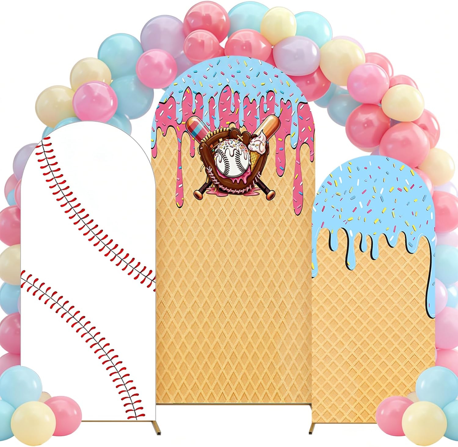 Baseball Ice Cream Drip Arch B - Dessert Table Backdrop avis et prix