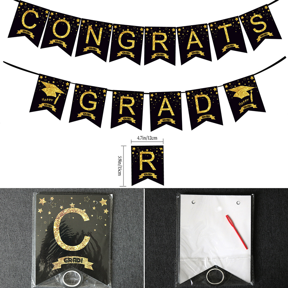 Graduation Party Decoration Se - Party Banner Gold avis et prix