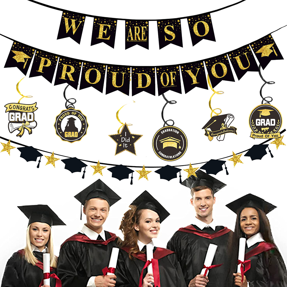 Graduation Party Decoration Se - Party Banner Gold avis et prix