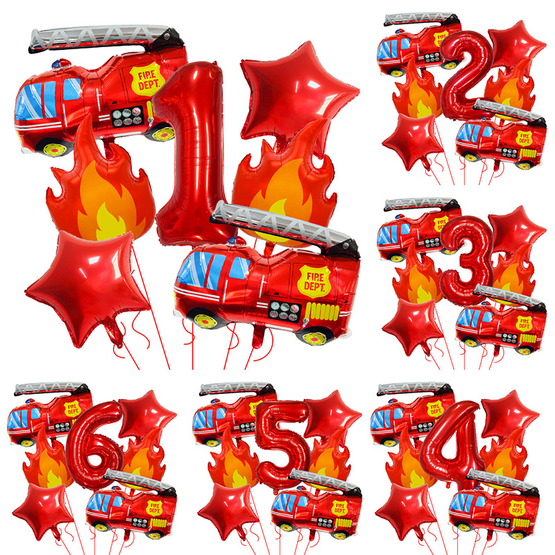 7PCS Fire Truck Themed Flame N - Balloon Arch Kit avis et prix