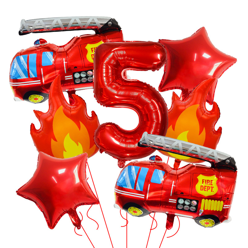 7PCS Fire Truck Themed Flame N - Balloon Arch Kit avis et prix