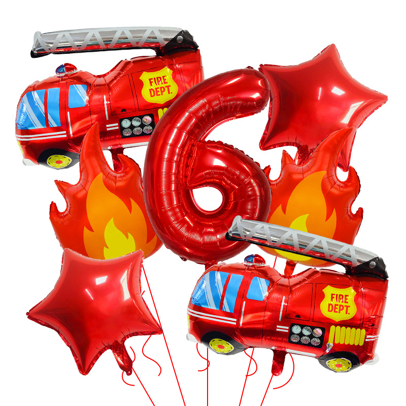 7PCS Fire Truck Themed Flame N - Balloon Arch Kit avis et prix