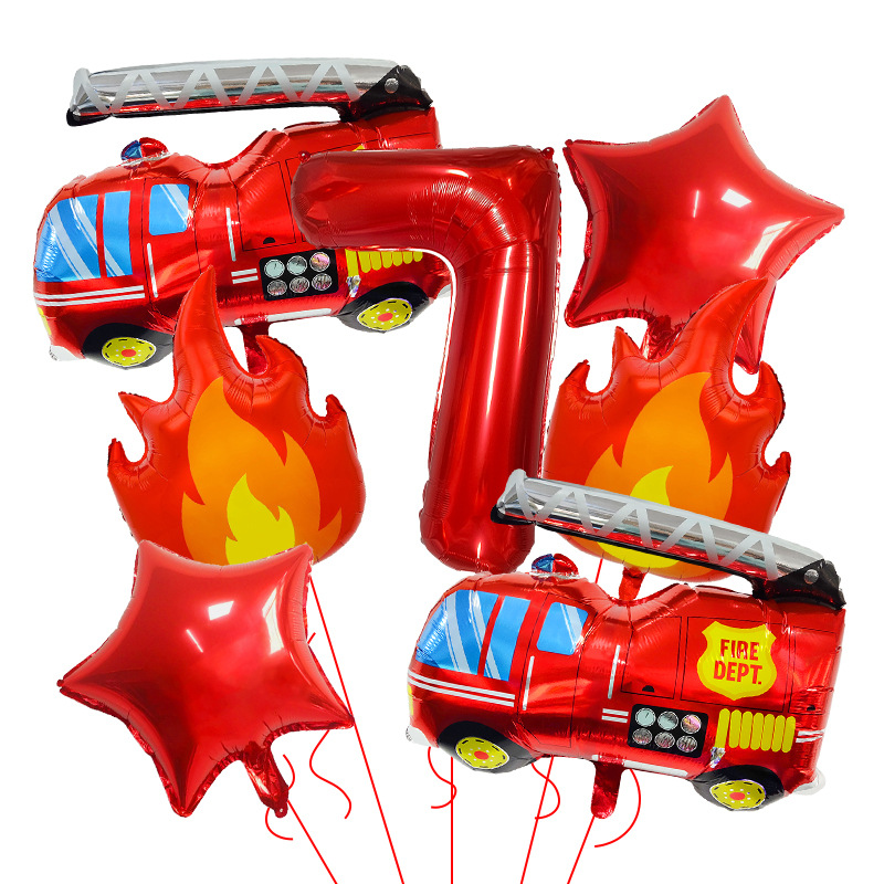 7PCS Fire Truck Themed Flame N - Balloon Arch Kit avis et prix