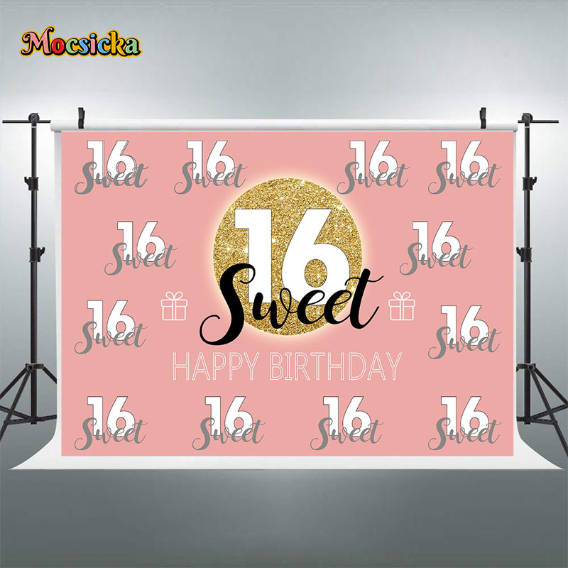 Mocsicka Sweet 16 Birthday Bac - Dessert Table Backdrop avis et prix