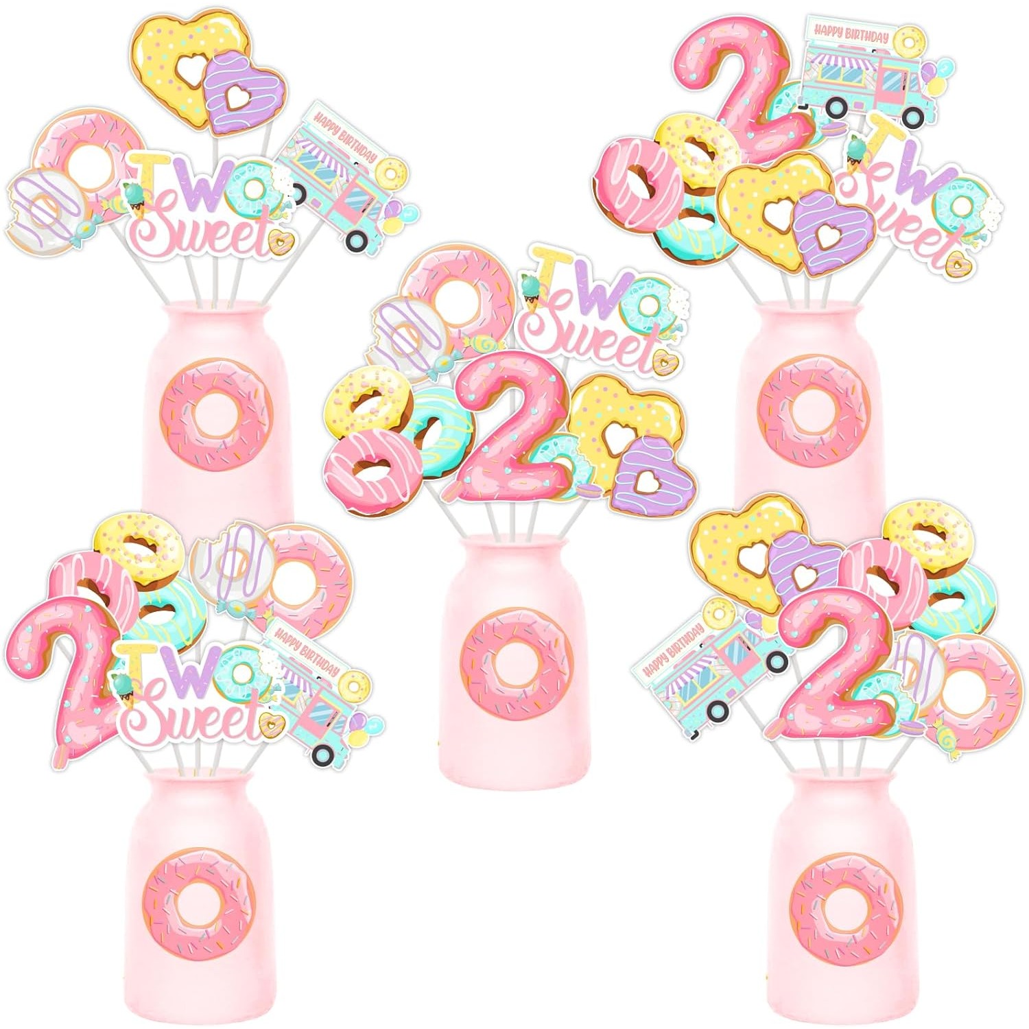 Donut 2nd Birthday Centerpiece - Centerpiece Stick avis et prix