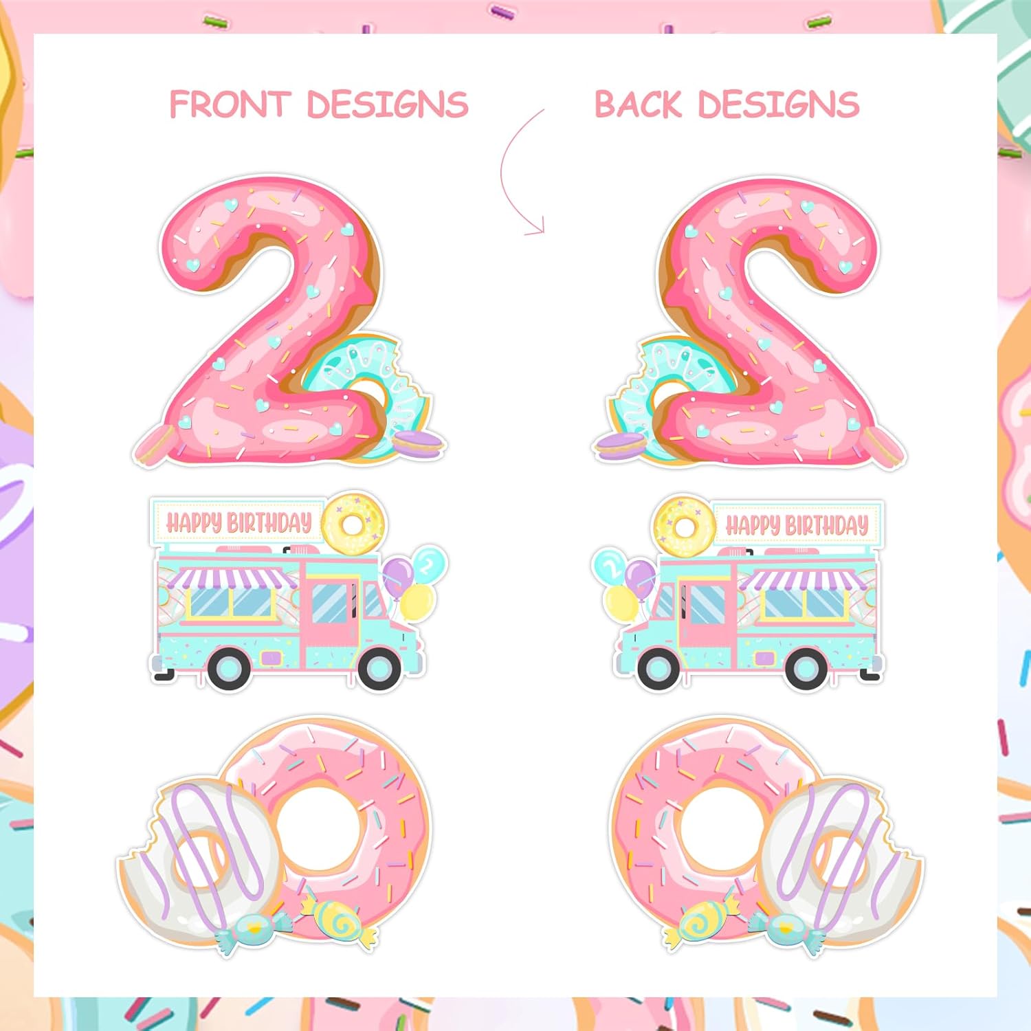 Donut 2nd Birthday Centerpiece - Centerpiece Stick avis et prix