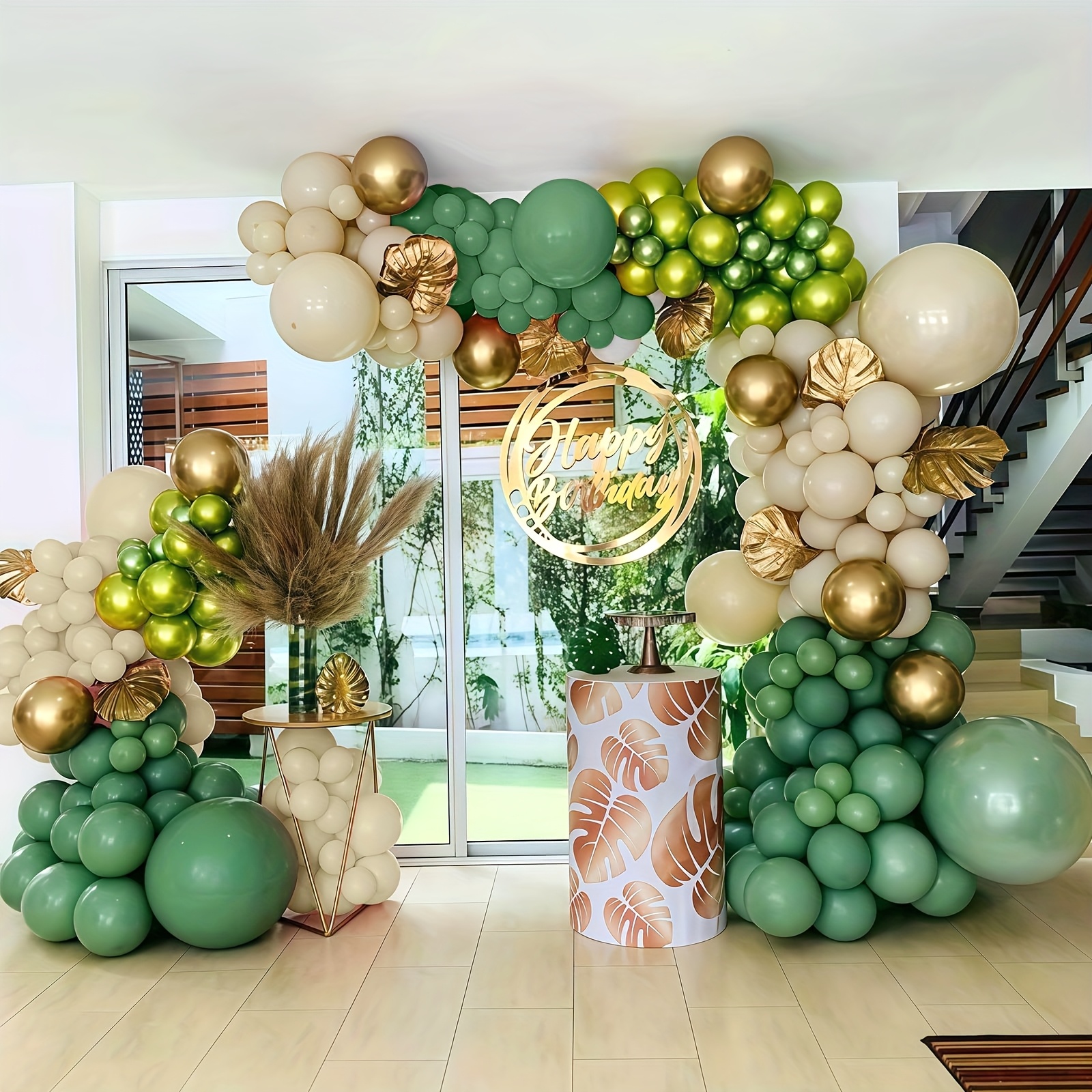 88pcs Sage Green & Golden Ball - Balloon Arch Kit avis et prix