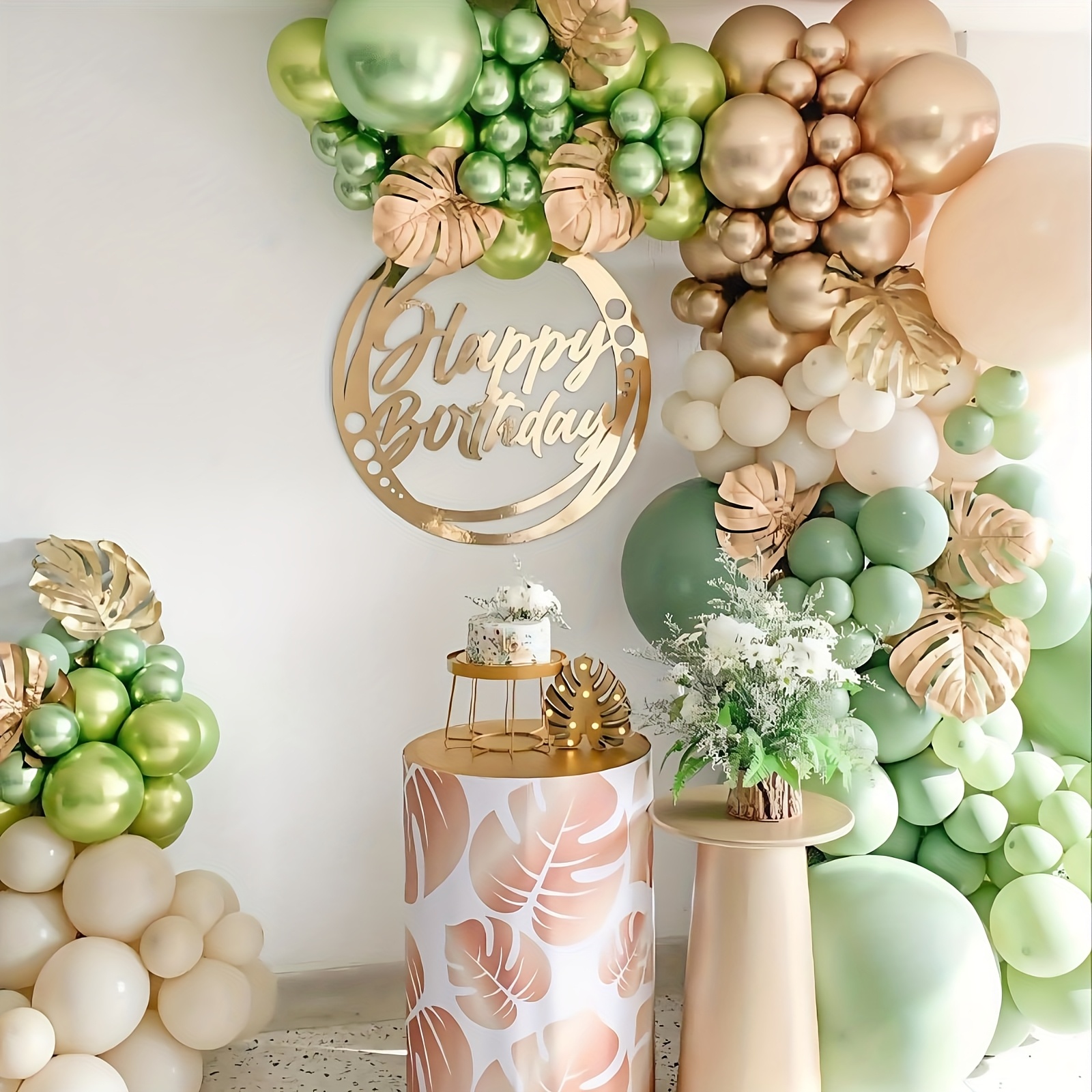 88pcs Sage Green & Golden Ball - Balloon Arch Kit avis et prix