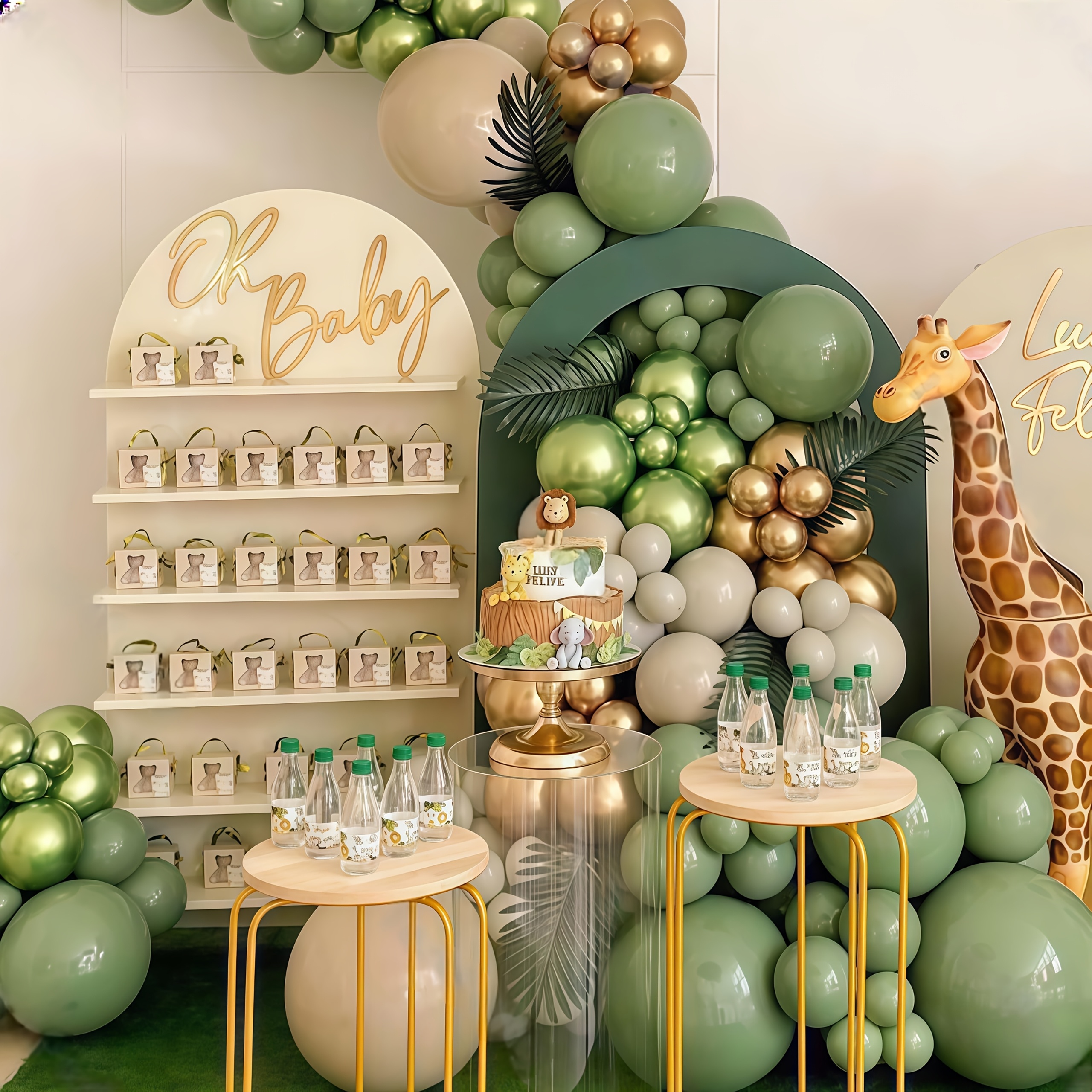 88pcs Sage Green & Golden Ball - Balloon Arch Kit avis et prix