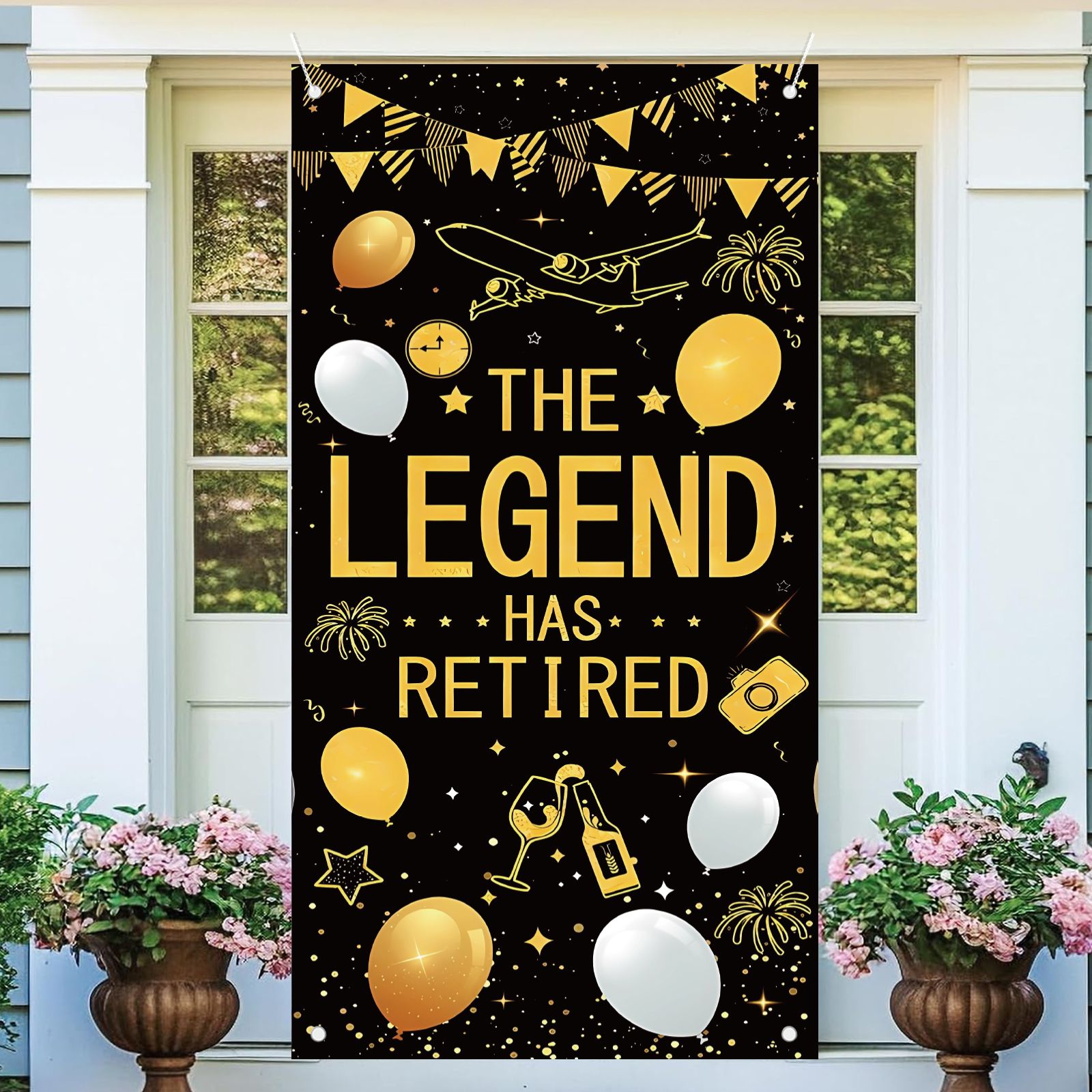 Retirement Party Decorations f - Party Banner Gold avis et prix