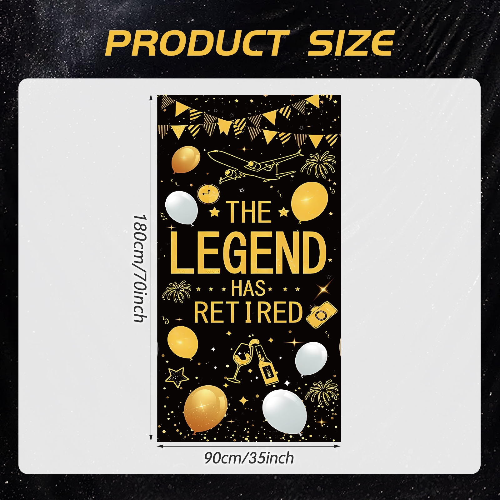 Retirement Party Decorations f - Party Banner Gold avis et prix