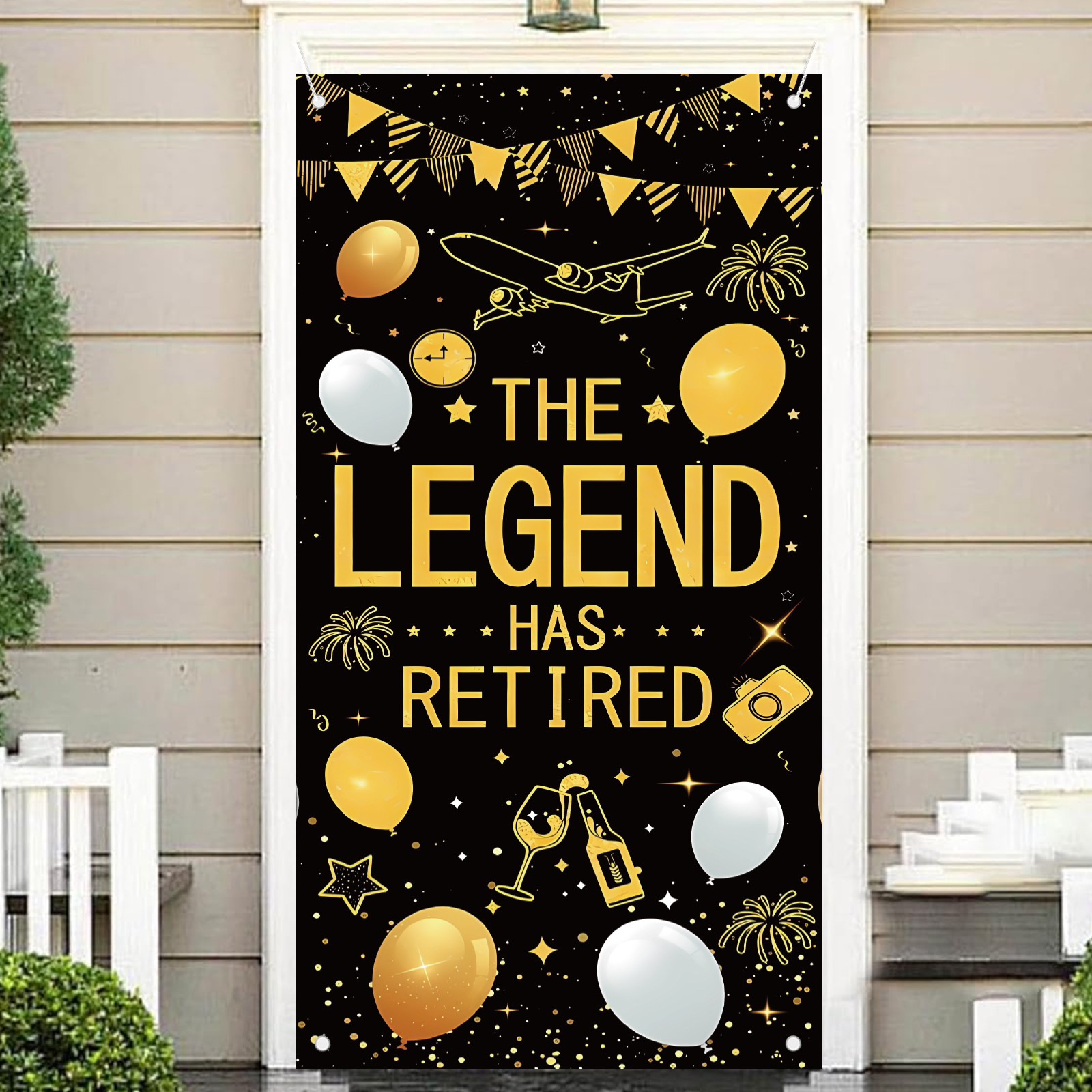 Retirement Party Decorations f - Party Banner Gold avis et prix