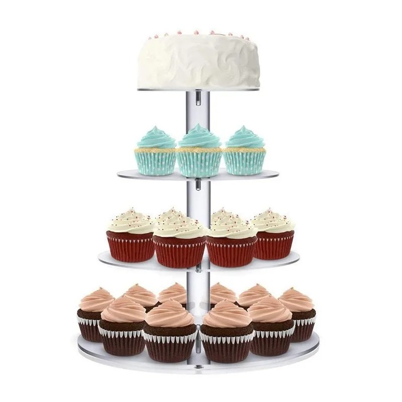 Clear Acrylic 3-5 Tier Cupcake - Cupcake Stand Tier avis et prix