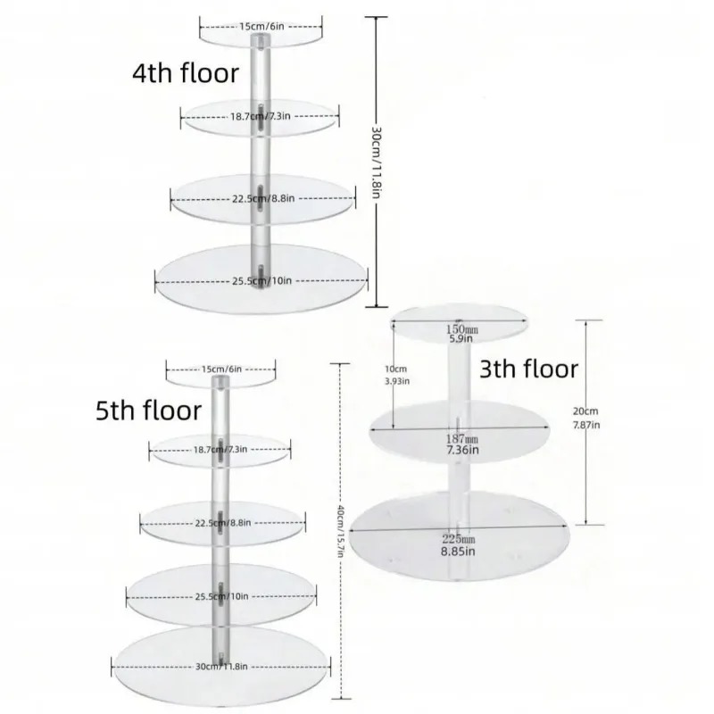 Clear Acrylic 3-5 Tier Cupcake - Cupcake Stand Tier avis et prix