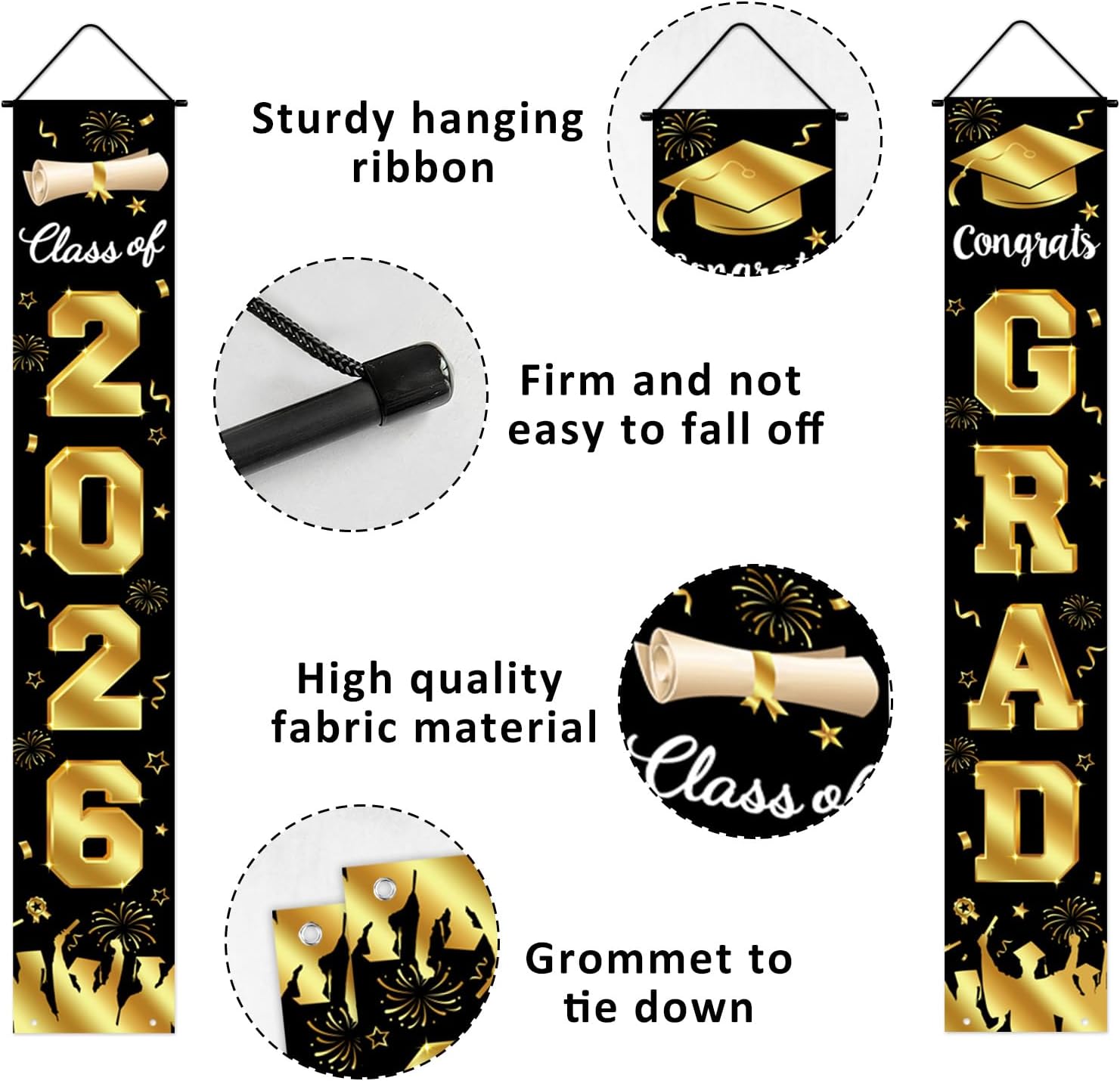Graduation Decorations 2026 Po - Party Banner Gold avis et prix