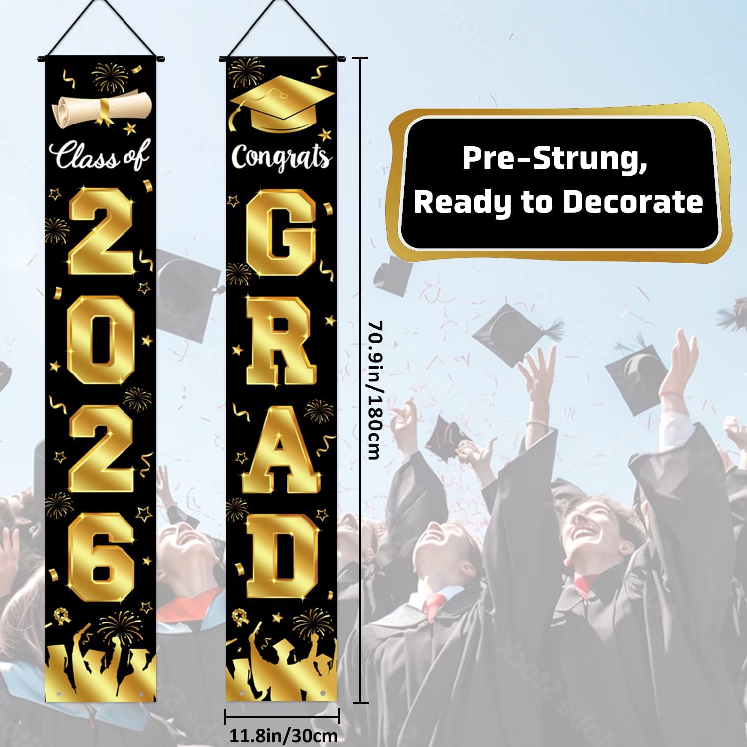 Graduation Decorations 2026 Po - Party Banner Gold avis et prix