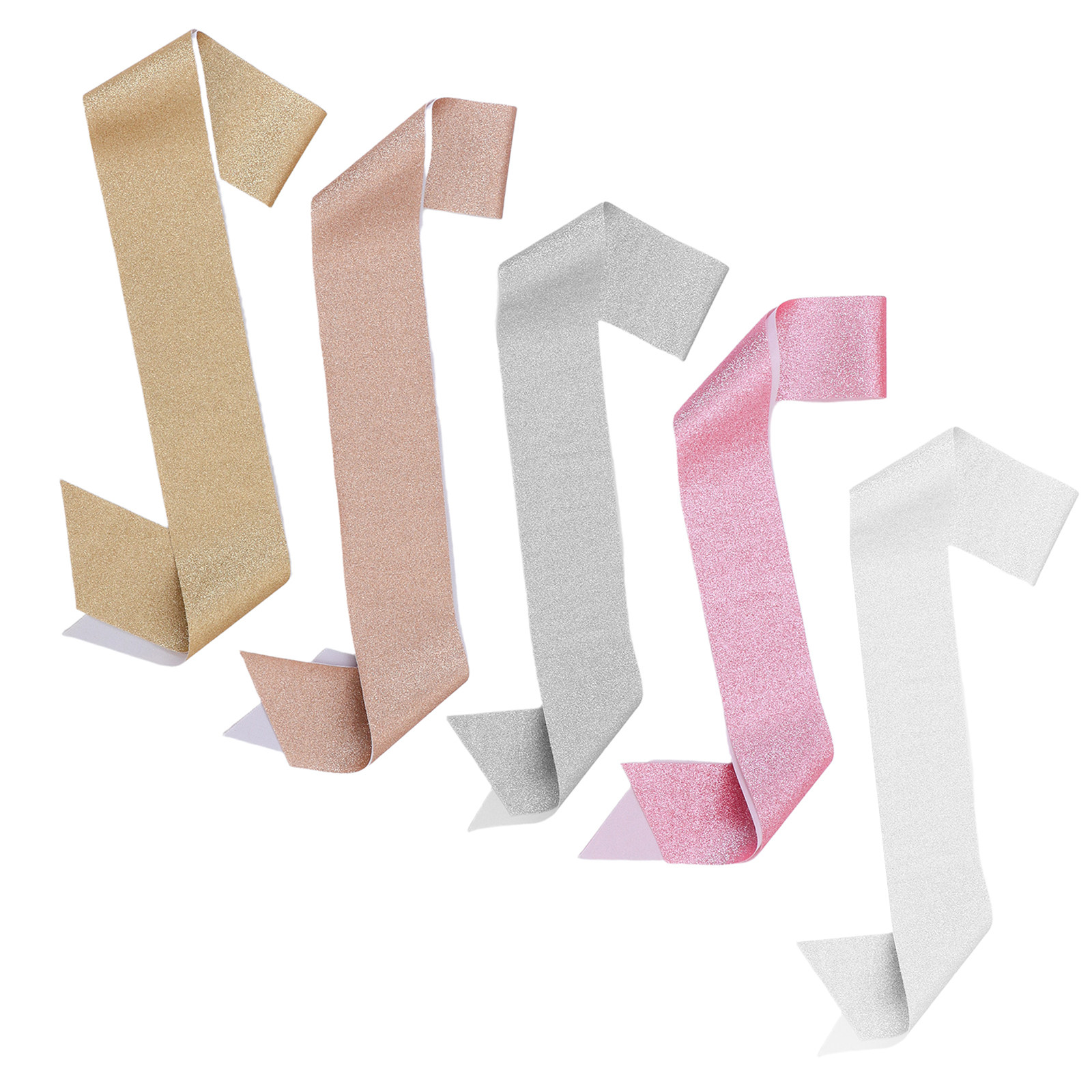 5Pcs Gold Glitter Sash Blank D - Birthday Sash Glitter avis et prix