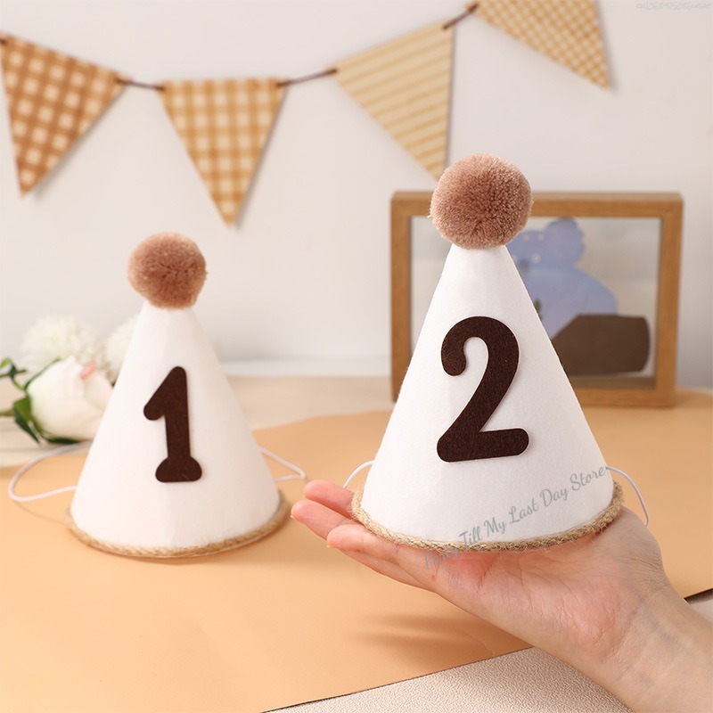 1Pc INS Kids Birthday Hat Non- - Party Hat Cone avis et prix