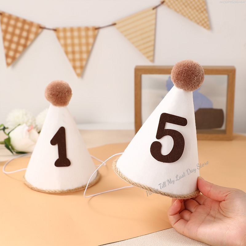 1Pc INS Kids Birthday Hat Non- - Party Hat Cone avis et prix