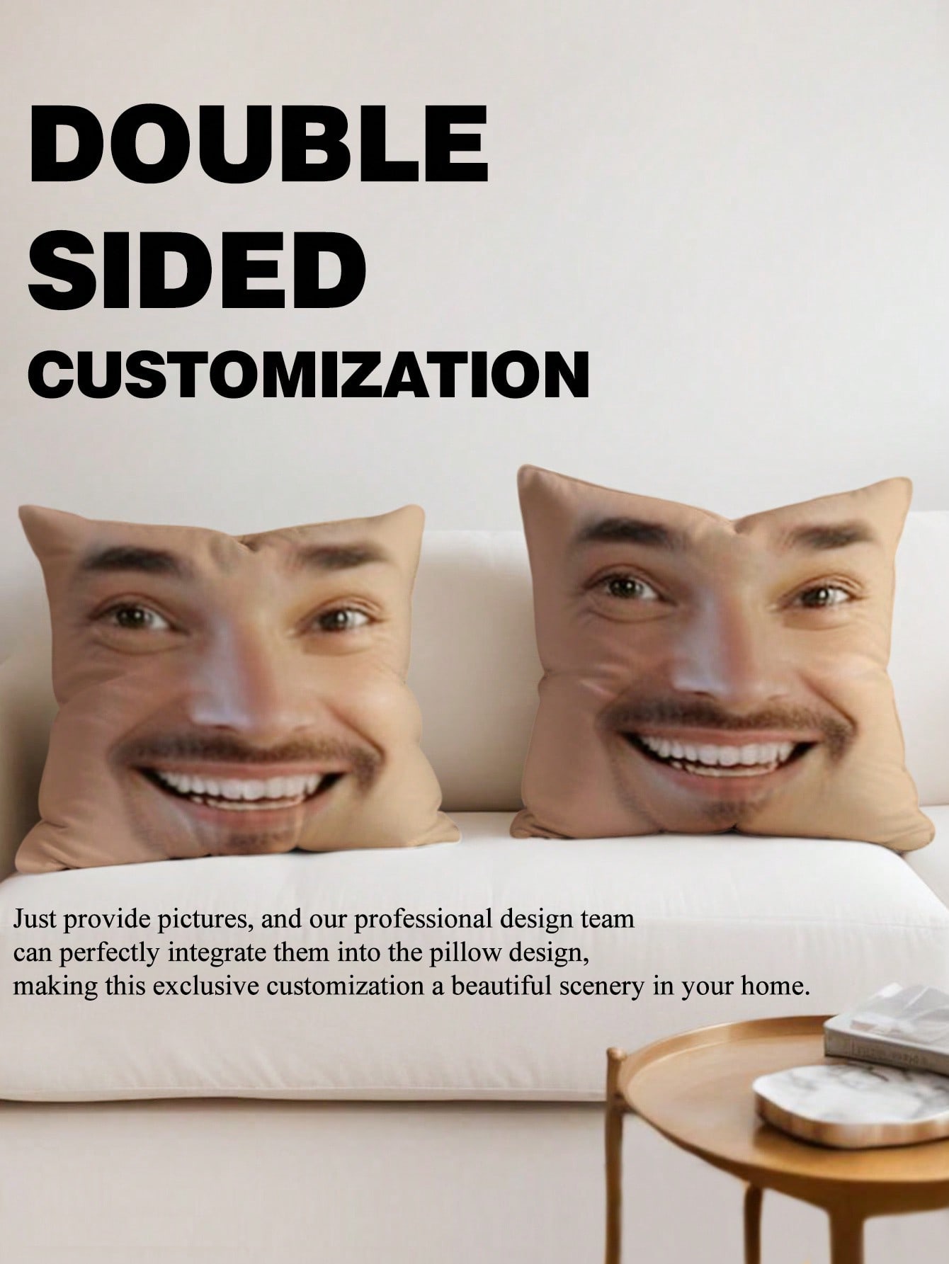 1pc Custom Face Square Pillow  - Eve Party avis et prix