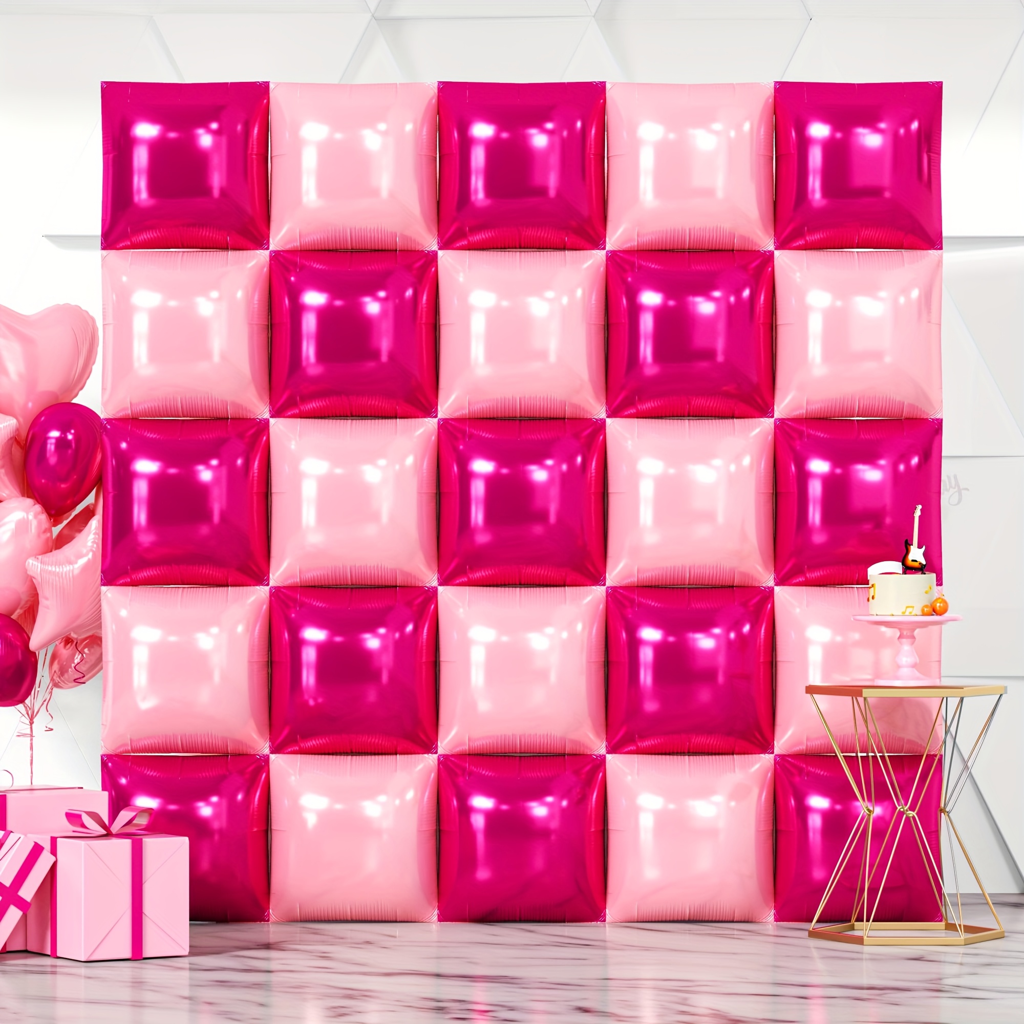 25pcs Magenta Pink Square Foil - Balloon Arch Kit avis et prix