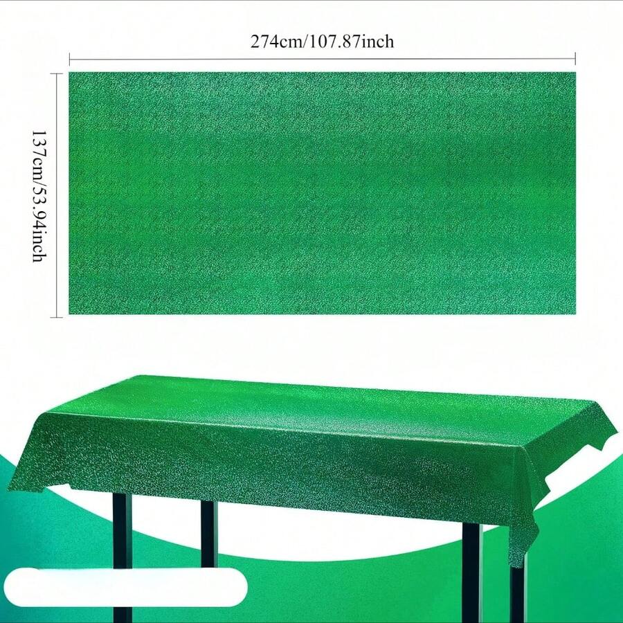 1 Pc Green Holographic Tablecl - Table Cloth Disposable avis et prix