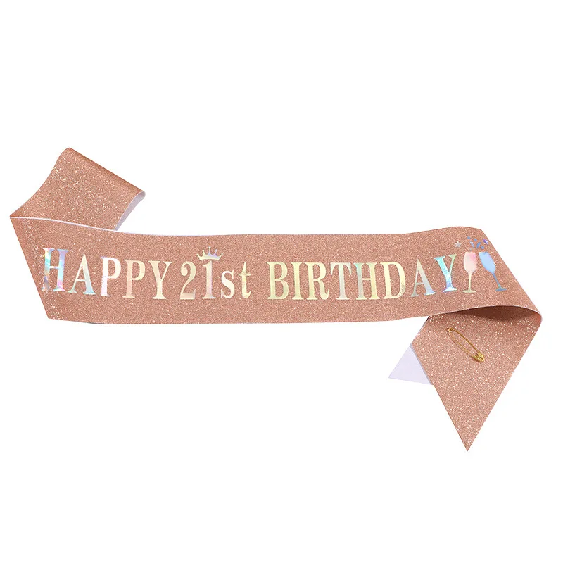 Happy 10th 13th 16th 21st 30th - Birthday Sash Glitter avis et prix