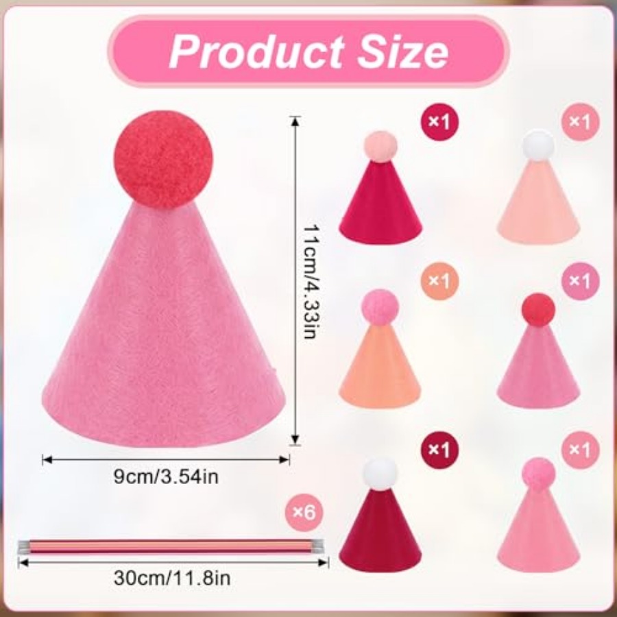 6 Pcs Mini Party Hats for Stuf - Party Hat Cone avis et prix