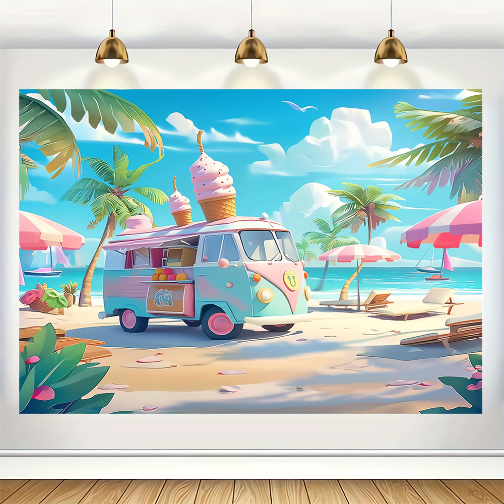 Sweet Ice Cream Theme Backdrop - Dessert Table Backdrop avis et prix