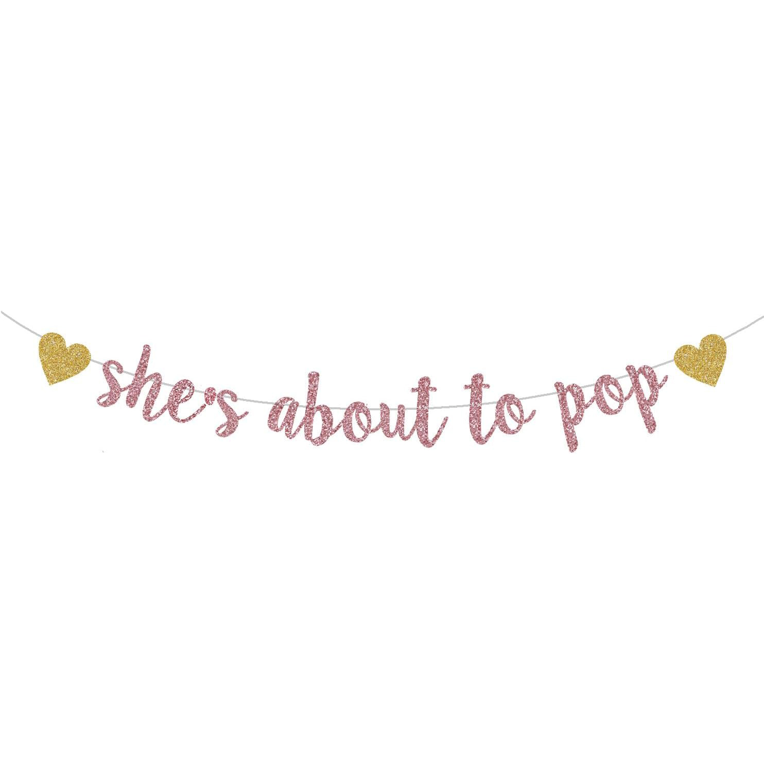 She's About to Pop Banner,Rose - Party Banner Gold avis et prix