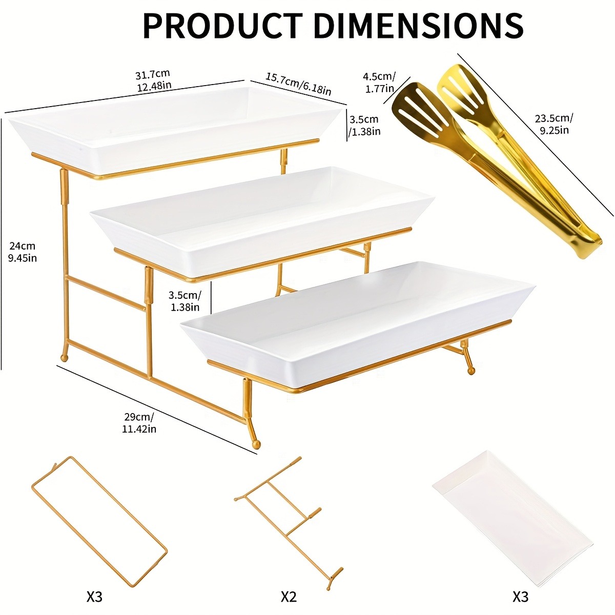 White Tiered Serving Stand + T - Cupcake Stand Tier avis et prix