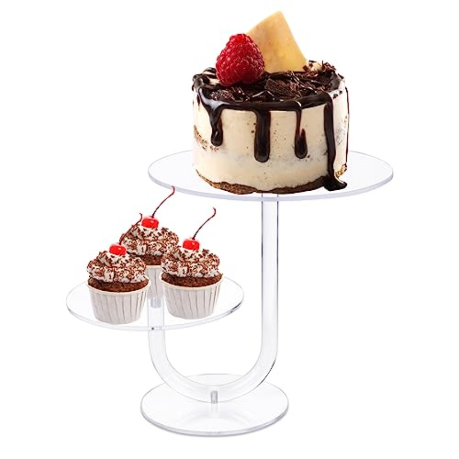 2 Tier Clear Cake Stand Acryli - Cupcake Stand Tier avis et prix