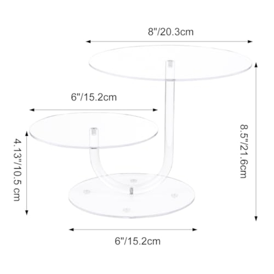 2 Tier Clear Cake Stand Acryli - Cupcake Stand Tier avis et prix