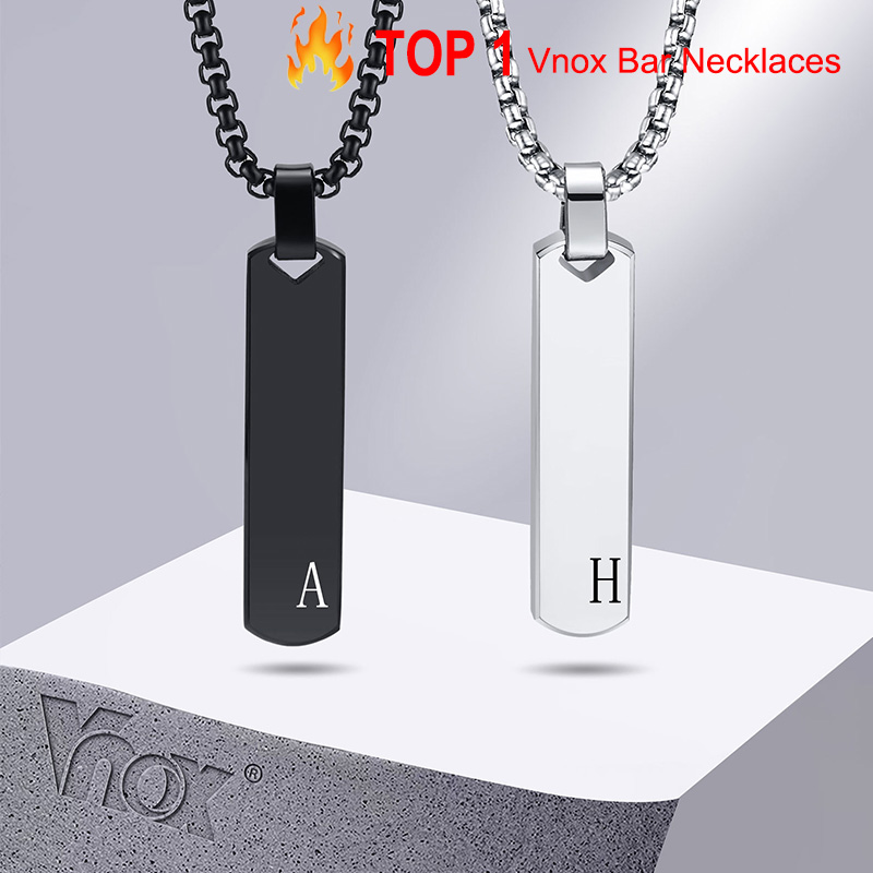 Vnox Initial Bar Necklace for  - Event Z avis et prix