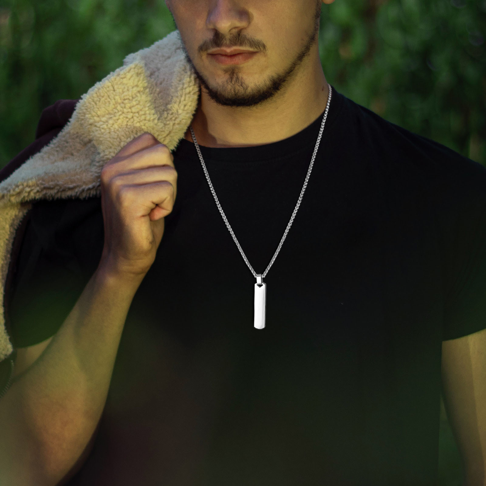 Vnox Initial Bar Necklace for  - Event Z avis et prix