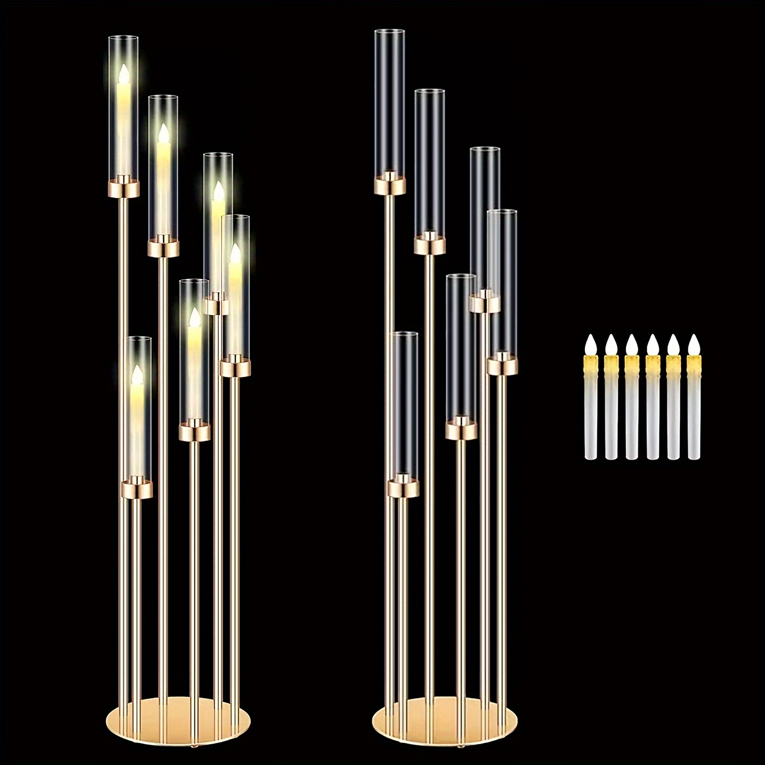 2 Sets Floor Candelabra 6 Arms - Centerpiece Stick avis et prix