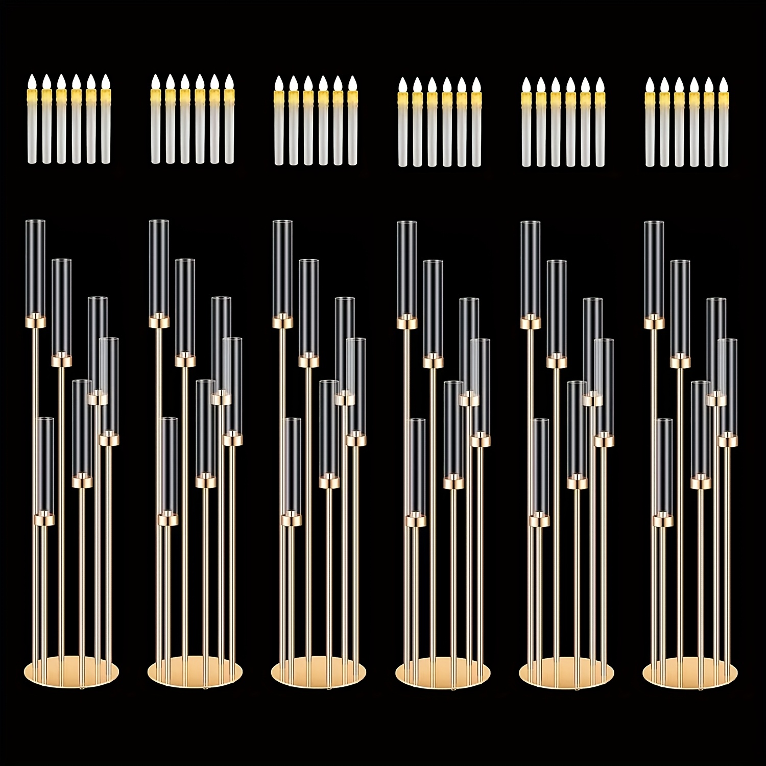 2 Sets Floor Candelabra 6 Arms - Centerpiece Stick avis et prix