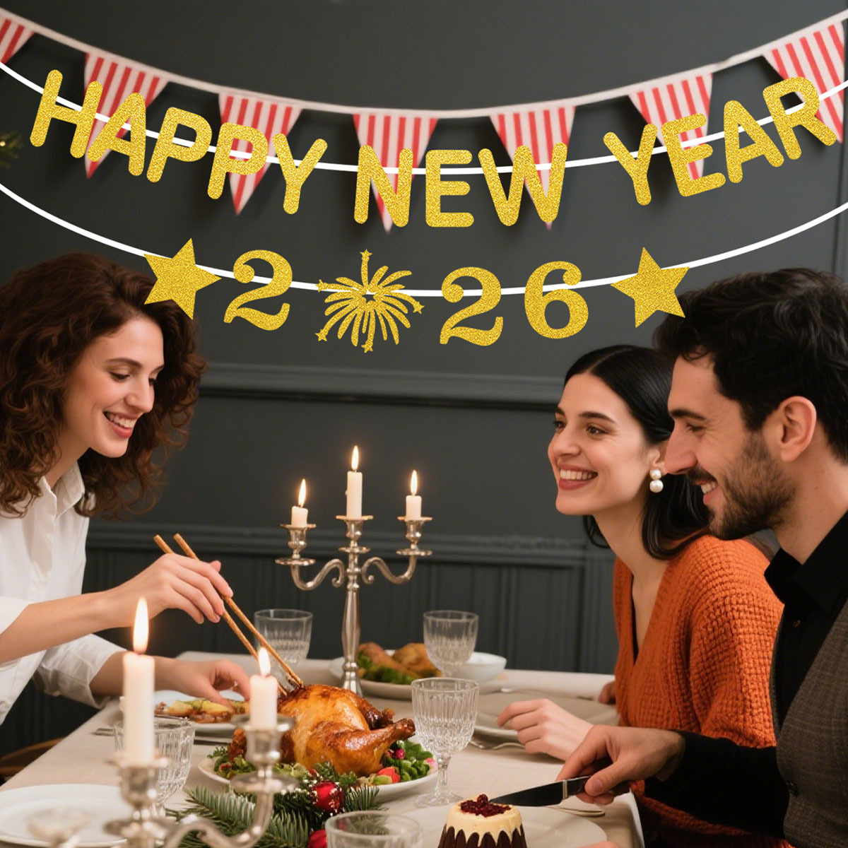 1Set 2026 Happy New Year Decor - Party Banner Gold avis et prix