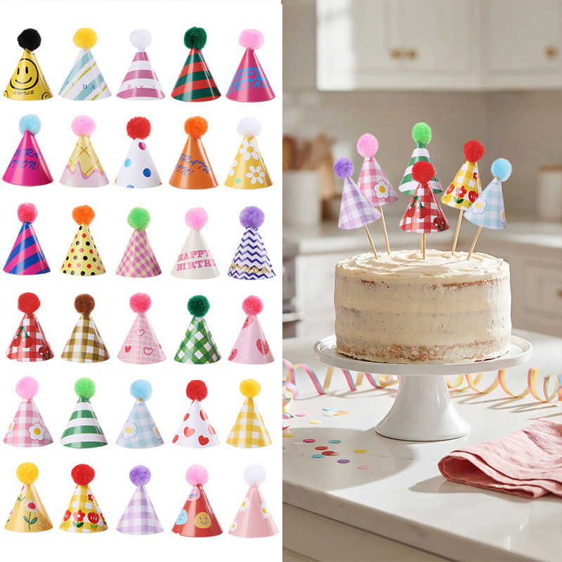 15/30Pcs Mini Party Hats Cake  - Party Hat Cone avis et prix