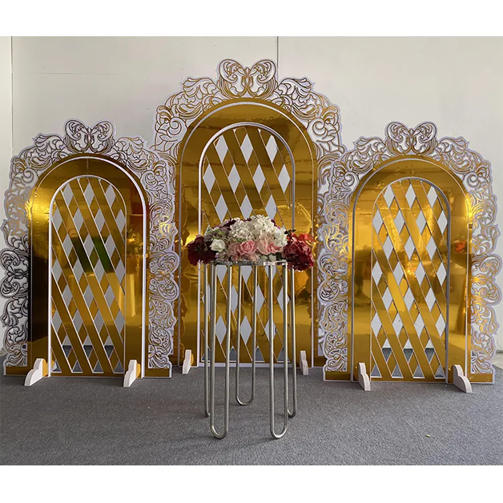 Hot Sale Gold Trim Flower Acry - Party Event Supplier avis et prix